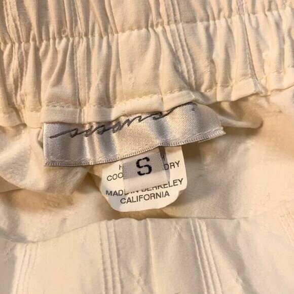 Sienna Quilted Wide Leg Pants S Cotton Lycra Elastic Waist Vintage Look Made In - Picture 4 of 7